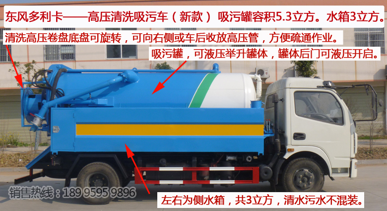 東風多利卡——高壓清洗吸污車